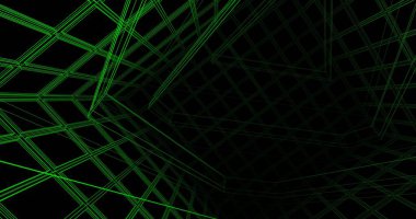 Mimari sanat konseptinde soyut çizgiler, minimum geometrik şekiller. 