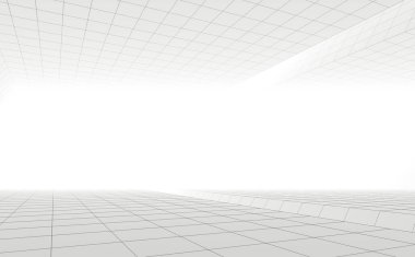 Mimari sanat konseptinde soyut çizgiler, minimum geometrik şekiller. 