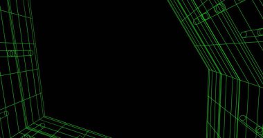 Mimari sanat konseptinde soyut çizgiler, minimum geometrik şekiller. 