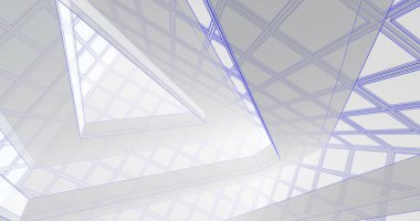 Mimari sanat konseptinde soyut çizgiler, minimum geometrik şekiller. 