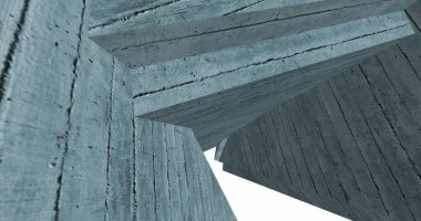 Mimari sanat konseptinde soyut çizgiler, minimum geometrik şekiller. 