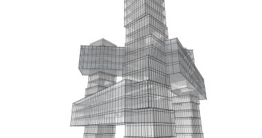 soyut mimari duvar kağıdı tasarımı, dijital konsept arkaplan