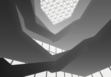 soyut mimari duvar kağıdı tasarımı, dijital konsept arkaplan