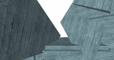 Mimari sanat konseptinde soyut çizgiler, minimum geometrik şekiller. 