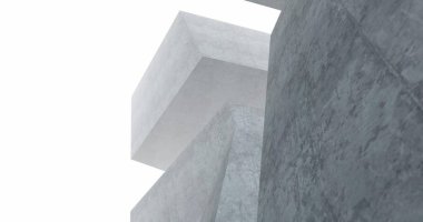 Mimari sanat konseptinde soyut çizgiler, minimum geometrik şekiller. 