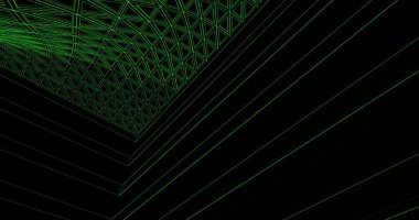 Mimari sanat konseptinde soyut çizgiler, minimum geometrik şekiller. 