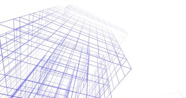 Mimari sanat konseptinde soyut çizgiler, minimum geometrik şekiller. 