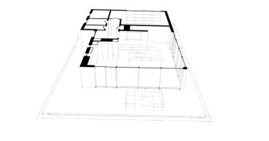 İnşaat planının 3B mimari tasarımı