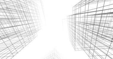 soyut mimari duvar kağıdı tasarımı, dijital konsept arkaplan