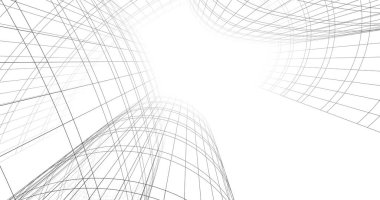 soyut mimari duvar kağıdı tasarımı, dijital konsept arkaplan