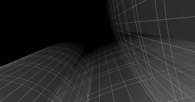 Mimari sanat konseptinde soyut çizgiler, minimum geometrik şekiller. 