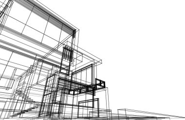 soyut mimari duvar kağıdı tasarımı, dijital konsept arkaplan