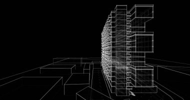 soyut mimari duvar kağıdı, dijital arkaplan