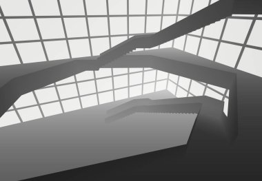 soyut mimari duvar kağıdı tasarımı, dijital konsept arkaplan