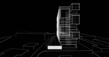 soyut mimari duvar kağıdı, dijital arkaplan