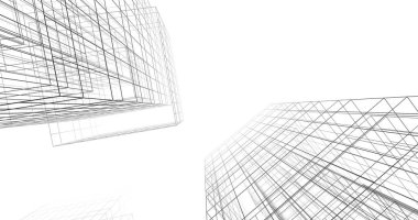 soyut mimari duvar kağıdı tasarımı, dijital konsept arkaplan