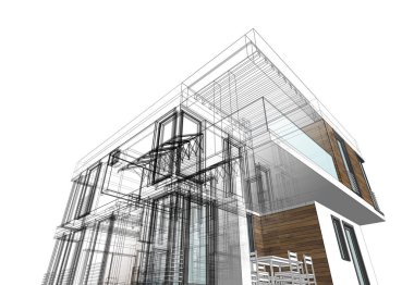 soyut mimari duvar kağıdı tasarımı, dijital konsept arkaplan