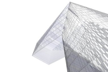 Mimari sanat konseptinde soyut çizgiler, minimum geometrik şekiller. 