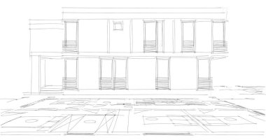 çizgili mimari duvar kağıdı, dijital arkaplan