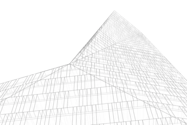 Lignes Dessin Abstraites Dans Concept Art Architectural Formes Géométriques Minimales — Photo