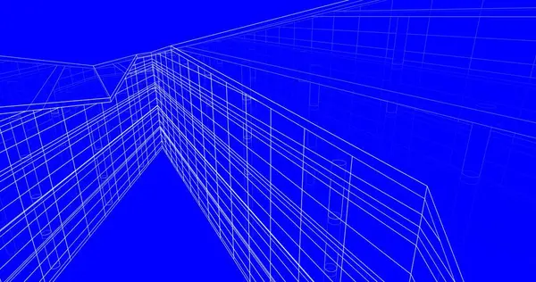 Linhas Abstratas Desenho Conceito Arte Arquitetônica Formas Geométricas Mínimas — Fotografia de Stock