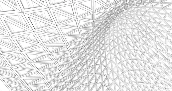 Mimari sanat konseptinde soyut çizgiler, minimum geometrik şekiller. 