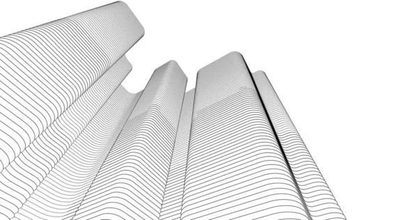 Mimari sanat konseptinde soyut çizgiler, minimum geometrik şekiller. 