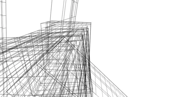 建筑墙纸设计 数字概念背景 — 图库照片