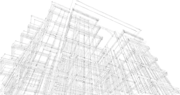 Fodrad Arkitektoniska Tapeter Digital Bakgrund — Stockfoto