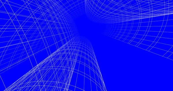 Mimari sanat konseptinde soyut çizgiler, minimum geometrik şekiller. 