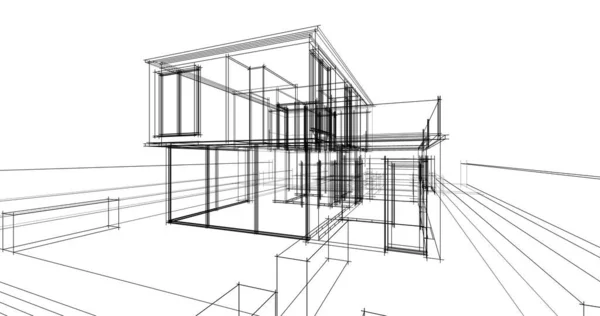 Abstrakcyjna Tapeta Architektoniczna Tło Cyfrowe — Zdjęcie stockowe