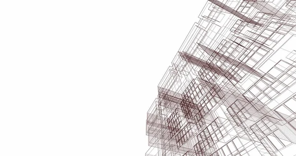 Mimari sanat konseptinde soyut çizgiler, minimum geometrik şekiller. 