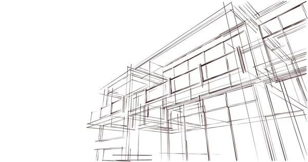 建筑墙纸摘要 数码背景 — 图库照片