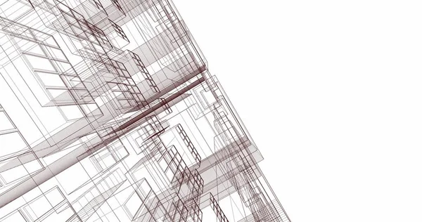 Mimari sanat konseptinde soyut çizgiler, minimum geometrik şekiller. 