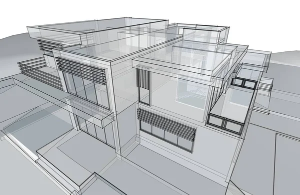 Abstrakcyjny Projekt Tapety Architektonicznej Cyfrowe Tło Koncepcyjne — Zdjęcie stockowe