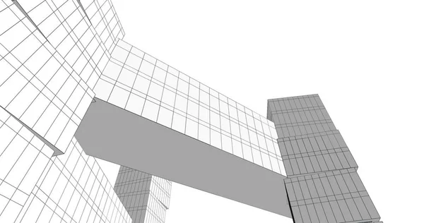 建筑墙纸设计 数字概念背景 — 图库照片