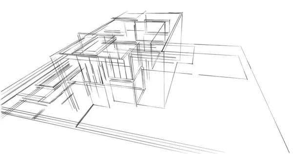 Abstrakcyjna Tapeta Architektoniczna Tło Cyfrowe — Zdjęcie stockowe