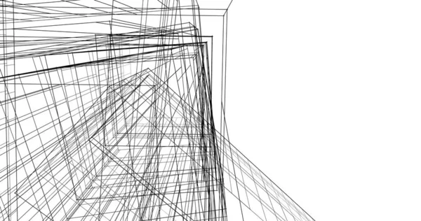 建筑墙纸设计 数字概念背景 — 图库照片