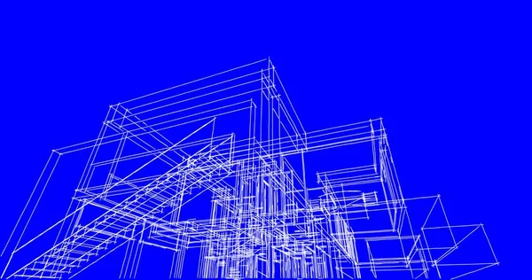 Fodrad Arkitektoniska Tapeter Digital Bakgrund — Stockfoto
