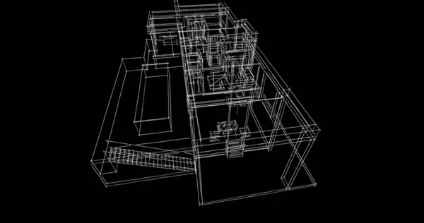 Wyłożona Tapeta Architektoniczna Tło Cyfrowe — Zdjęcie stockowe