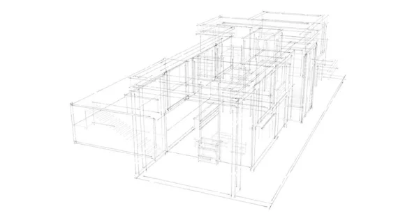 Wyłożona Tapeta Architektoniczna Tło Cyfrowe — Zdjęcie stockowe