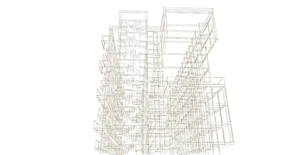 Abstraktní Architektonická Tapeta Digitální Pozadí — Stock fotografie