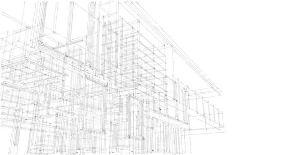 Architecture Illustration Design Building Construction Plan — Stock Photo, Image