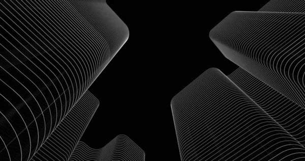 Mimari sanat konseptinde soyut çizgiler, minimum geometrik şekiller. 