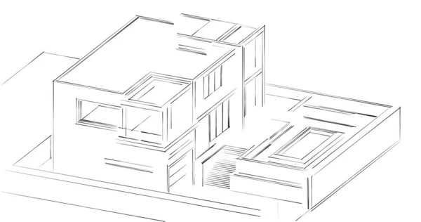 Abstrakcyjna Tapeta Architektoniczna Tło Cyfrowe — Zdjęcie stockowe