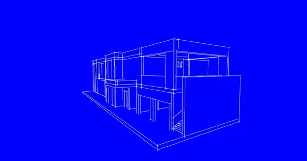 Wyłożona Tapeta Architektoniczna Tło Cyfrowe — Zdjęcie stockowe