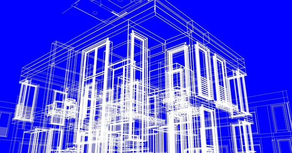 Lined Architectural Wallpaper Digital Background — Stock Photo, Image