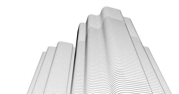 Mimari sanat konseptinde soyut çizgiler, minimum geometrik şekiller. 