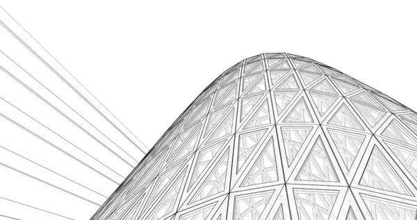 Mimari sanat konseptinde soyut çizgiler, minimum geometrik şekiller. 