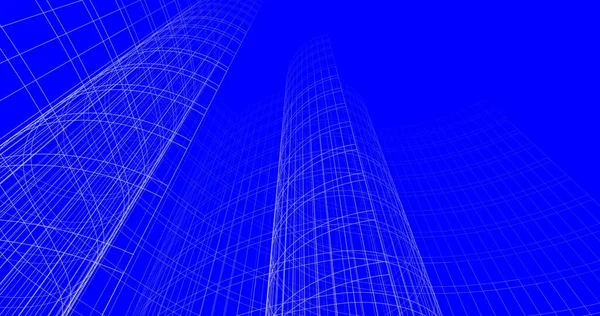 Mimari sanat konseptinde soyut çizgiler, minimum geometrik şekiller. 